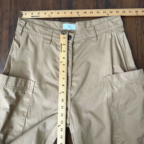 KOTN Womens High-Rise Cargo Pocket Pants in Khaki Tan Sz 12 W7308 - Picture 9 of 11